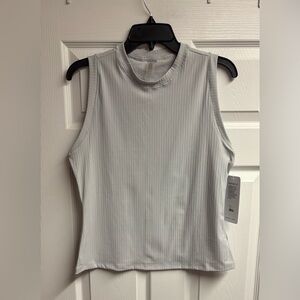 NWT Rhone Modern Ribbed Tank In Grey Mist Size Large